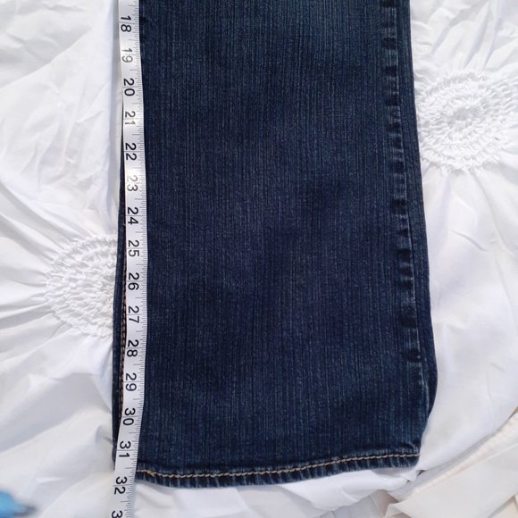 Common Genes Women's Junior's Dark Wash Back to School Flare Jeans - Size 12 - Picture 9 of 9